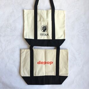 Titan + Depop Logo Canvas Tote Bag